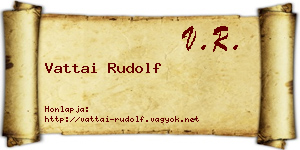 Vattai Rudolf névjegykártya